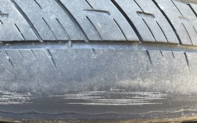 Tire Cords Showing